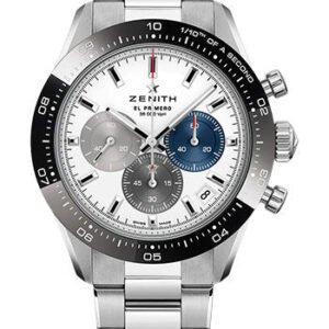 Zenith Chronomaster Sport Watch - Steel And Ceram - White Matte Dial - Steel Bracelet - 03.3100.3600/69.M3100