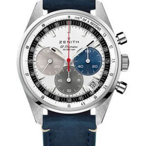 Zenith Chronomaster Original Watch - Steel - White Dial - Leather Strap - 03.3200.3600/69.C902