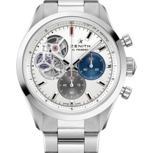 Zenith Chronomaster Open Watch - 39.5 mm Steel Case - Silver Matte Dial - An Integrated Steel Bracelet - 03.3300.3604/69.M3300