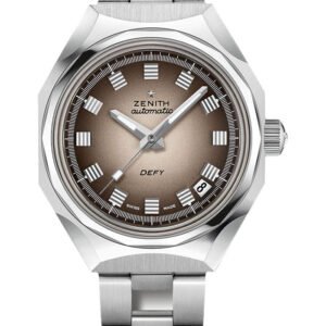 Zenith Defy Revival A3642 Watch - 37 mm Steel Case - Gradient Brown Dial - Stainless Steel Ladder Bracelet - 03.A3642.670/75.M3642