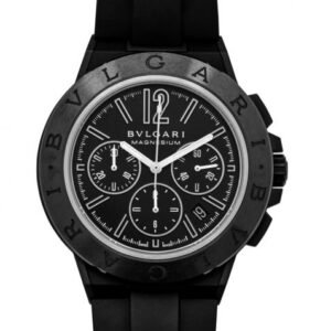 Bvlgari Magnesium Chronograph Automatic Black Dial Men's Watch