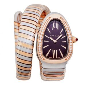 Bvlgari Serpenti Quartz Violet Dial Diamond Bezel Ladies Watch
