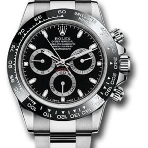 Rolex Steel Cosmograph Daytona 40 Watch - Black Index Dial - 116500LN bk