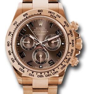 Rolex Everose Gold Cosmograph Daytona 40 Watch - Chocolate Arabic Dial - 116505 choca