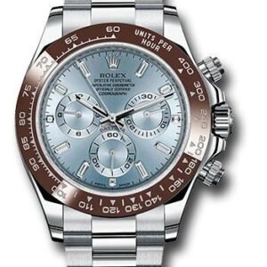 Rolex 950 Platinum Cosmograph Daytona 40 Watch - Ice Blue Diamond Dial - 116506 id