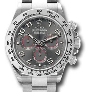 Rolex White Gold Cosmograph Daytona 40 Watch - Grey Arabic Dial - 116509 gra