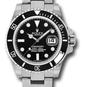 Rolex Steel Submariner Date Watch - Black Dial - 116610LN