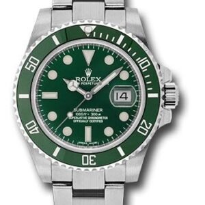 Rolex Steel Submariner Date Watch - The Hulk - Green Dial - 116610LV 2014