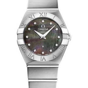 Omega Constellation Quartz Tahiti Watch - 24 mm Steel Case - Tahiti Mother-Of-Pearl Diamond Dial - 123.10.24.60.57.003