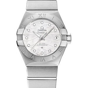 Omega Constellation Co-Axial Watch - 27 mm Steel Case - Mother-Of-Pearl Dial - 123.10.27.20.55.002