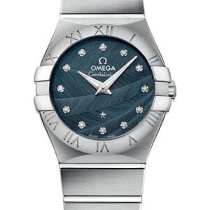 Omega Constellation Quartz Watch - 27 mm Steel Case - Blue Dial - 123.10.27.60.53.001