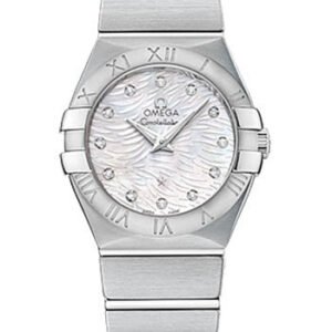 Omega Constellation Quartz Watch - 27 mm Steel Case - Mother-Of-Pearl Diamond Dial - 123.10.27.60.55.004