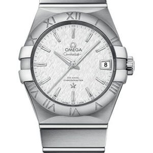 Omega Constellation Co-Axial Watch - 38 mm Steel Case - White -Silvery Dial - 123.10.38.21.02.004