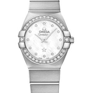 Omega Constellation Quartz Watch - 24 mm White Gold Case - Mother-Of-Pearl Diamond Dial - 123.55.24.60.55.017