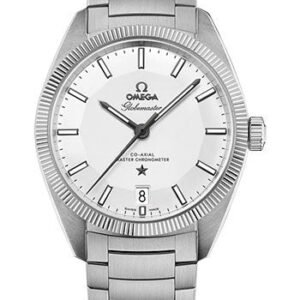 Omega Constellation Globemaster Co-Axial Master Chronometer Watch - 39 mm Steel Case - Fluted Bezel - Silver Dial - 130.30.39.21.02.001