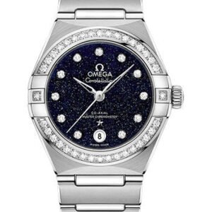 Omega Constellation Omega Co-Axial Master Chronometer - 29 mm Steel Case - Diamond Bezel - Blue Glass Diamond Dial - 131.15.29.20.53.001