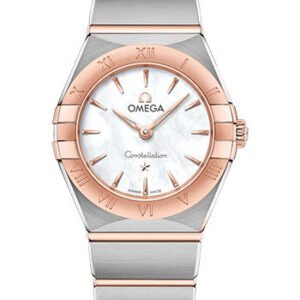 Omega Constellation Manhattan Quartz Watch - 25 mm Steel And Sedna Gold Case - Mother-Of-Pearl Dial - 131.20.25.60.05.001