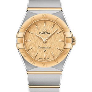 Omega Constellation Manhattan Quartz Watch - 25 mm Steel And Yellow Gold Case - Champagne Dial - 131.20.25.60.08.001