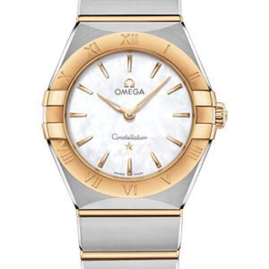 Omega Constellation Manhattan Quartz Watch - 28 mm Steel And Yellow Gold Case - Mother-Of-Pearl Dial - 131.20.28.60.05.002