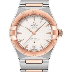 Omega Constellation Manhattan Co-Axial Master Chronometer Watch - 29 mm Steel And Sedna Gold Case - Crystal White Silvery Dial - 131.20.29.20.02.001