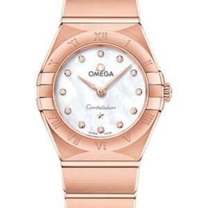 Omega Constellation Manhattan Quartz Watch - 25 mm Sedna Gold Case - Mother-Of-Pearl Diamond Dial - 131.50.25.60.55.001