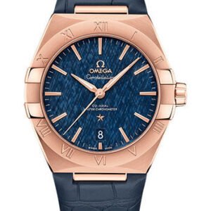 Omega Constellation OMEGA Co-Axial Master Chronometer - 39 mm Sedna Gold Case - Blue Dial - Brown Leather Strap - 131.53.39.20.03.001