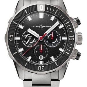Ulysse Nardin Diver Chronograph 44 mm - Titanium Case - Black Dial - Steel Bracelet