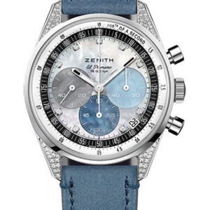 Zenith Chronomaster Original Watch - Steel - Mother-Of-Pearl : 4 Different Colors Of Mop Dial - Leather Strap - 16.3200.3600/02.C907