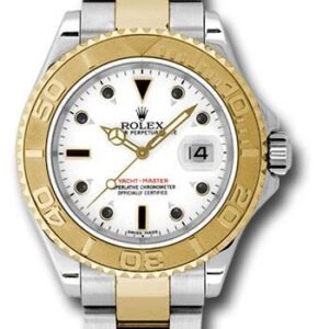 Rolex Steel and Yellow Gold Yacht-Master 40 Watch - White Dial - 16623 w