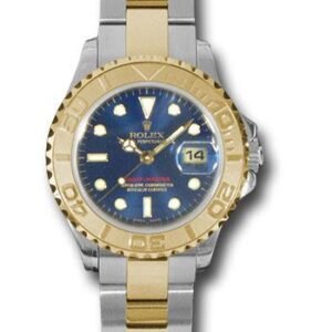 Rolex Steel and Yellow Gold Lady Yacht-Master 29 Watch - Blue Dial - 169623 b