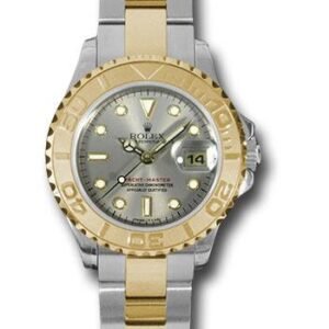 Rolex Steel and Yellow Gold Lady Yacht-Master 29 Watch - Grey Dial - 169623 g