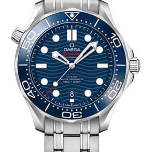 Omega Seamaster Diver 300M Co-Axial Master Chronometer Watch - 42 mm Steel Case - Blue Ceramic Dial - 210.30.42.20.03.001