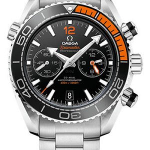 Omega Planet Ocean 600 M Omega Co-axial Master Chronometer Chronograph Watch - 45.5 mm Steel Case - Unidirectional Black Ceramic Bezel - Black Ceramic Dial - 215.30.46.51.01.002