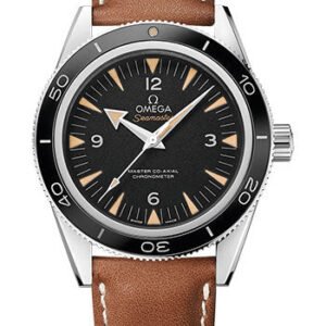 Omega Seamaster 300 Omega Master Co-Axial Watch - 41 mm Steel Case - Black Dial - Brown Leather Strap - 233.32.41.21.01.002
