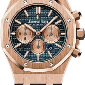 Audemars Piguet Royal Oak Chronograph Rose Gold Blue Index 41mm Rose Gold Bracelet | 26331OR.OO.1220OR.01