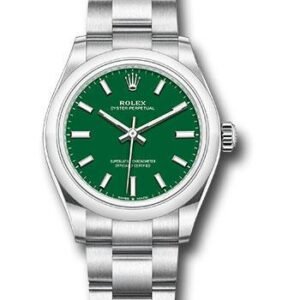Rolex Oyster Perpetual 31 Watch - Domed Bezel - Green Index Dial - Oyster Bracelet - 2020 Release - 277200 greio