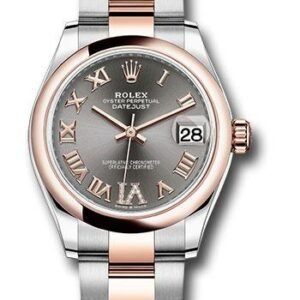 Rolex Steel and Everose Gold Datejust 31 Watch - Domed Bezel - Mother-Of-Pearl Diamond Dial - Oyster Bracelet - 278241 dkrhdr6o