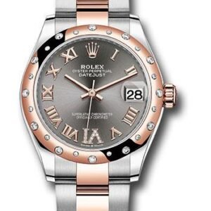 Rolex Steel and Everose Gold Datejust 31 Watch - 24 Diamond Bezel - Mother-Of-Pearl Diamond Dial - Oyster Bracelet - 278341RBR dkrhdr6o