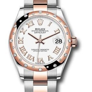 Rolex Steel and Everose Gold Datejust 31 Watch - 24 Diamond Bezel - Rose Index Dial - Oyster Bracelet - 278341RBR wro