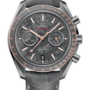 Omega Speedmaster Moonwatch Co-Axial Chronograph Meteorite Watch - 44.25 mm Grey Ceramic Case - Meteorite Dial - Grey Leather Strap - 311.63.44.51.99.001