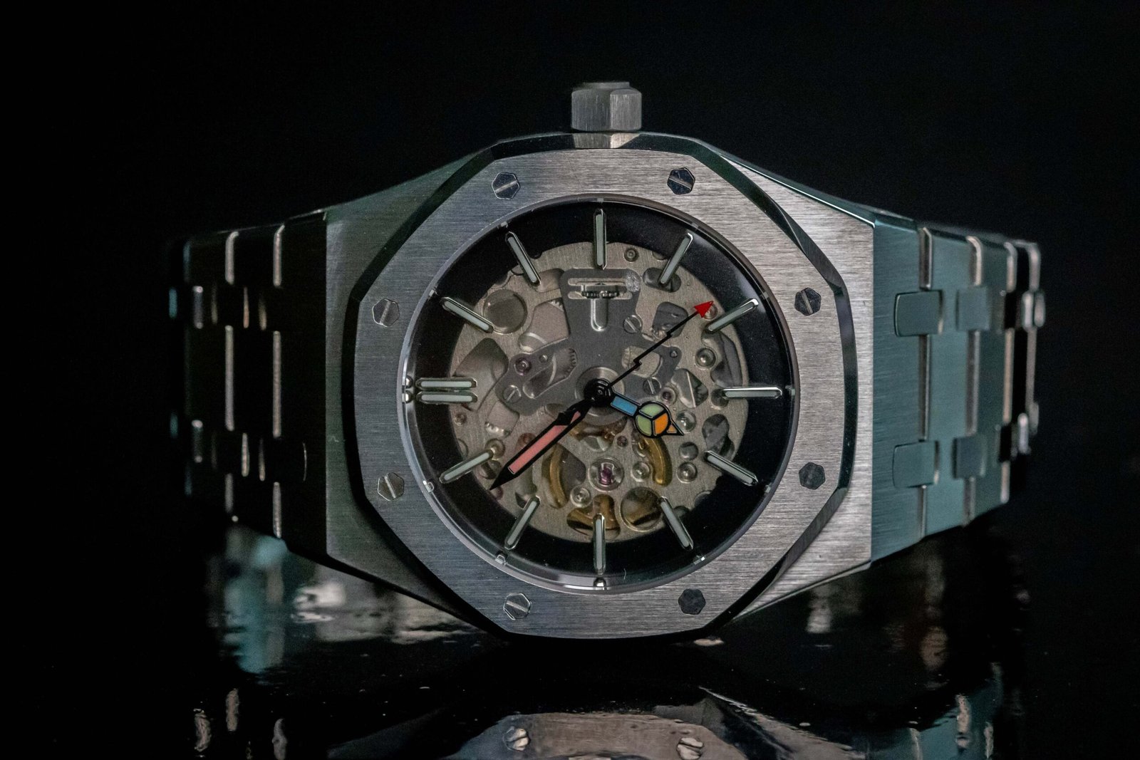 Seiko Mod Oak Skeleton Silver - Image 5