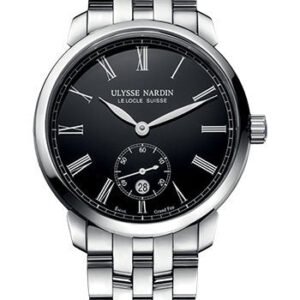 Ulysse Nardin Classico Manufacture 40 mm - Steel Case - Black Enamel Dial - Steel Bracelet