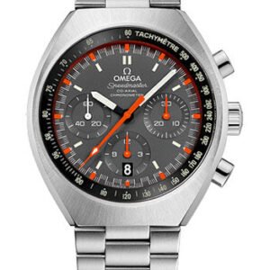 Omega Speedmaster Mark II Co-Axial Chronograph Watch - 42.4 mm Barrel-Shaped Polished And Brushed Steel Case - Grey Dial - Steel Bracelet - 327.10.43.50.06.001