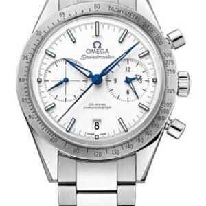Omega Speedmaster '57 Omega Co-Axial Chronograph Watch - 41.5 mm Grade 5 Titanium Case - Brushed Bezel - White Dial - 331.90.42.51.04.001