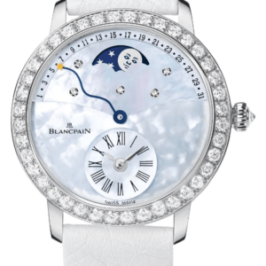 Blancpain Ladybird Quantieme Retrograde Diamond White Gold Ostrich Ladies Watch - 3653 1954L 58B