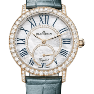Blancpain Ladybird Colors Red Gold Diamond Teal Alligator Ladies Watch - 3661 2954 55B
