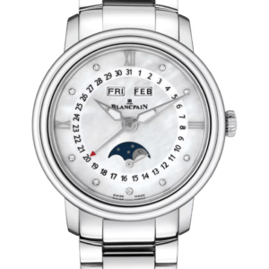 Blancpain Ladybird Quantieme Complet Steel Mother of Pearl Ladies Watch - 3663 1154 71B