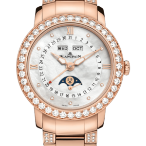 Blancpain Ladybird Quantieme Complet Red Gold Diamond Ladies Watch - 3663 2954 89B