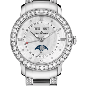 Blancpain Ladybird Quantieme Complet Steel Diamonds Ladies Watch - 3663 4654L 87B