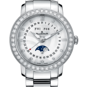 Blancpain Ladybird Quantieme Complet Steel Diamond Ladies Watch - 3663A 4654 71B